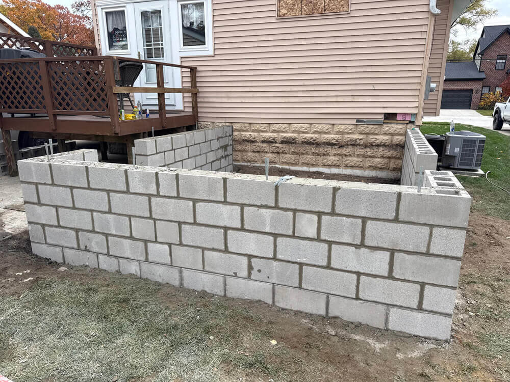 Concrete foundation forming a strong base for structural support and long-term stability